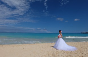 ハワイ挙式の花嫁様